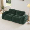 2-seater Tufted Sofa Couches With boneless Sofa,Soft Velvet Fabric,Bottom Anti-Slip Design,32D High Density Sponge,Ergonomic Design Bottom