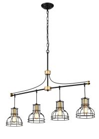 Dining Room Light Fixture/Chandelier Over Table, 40-Inch Hanging for Farmhouse Linear Chandeliers,4-Light Kitchen Island Lighting