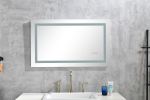 LED Bathroom Mirror 40 "x 20" with Front and Backlight, Large Dimmable Wall Mirrors with Anti-Fog, Memory, 3 Colors, LED Vanity Mirror