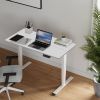 Electric Standing Desk Dual Motor 3 Stages Adjustable Height Desk with Two-Piece Tabletop Home Office Computer Workstation Sit Stand up Desk, 55 x 28