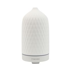 YUEMI Zen Breeze Essential Oil Diffuser Ultrasonic Aromatherapy Diffuser 160ml Ceramic Stone Aroma Diffuser with 7 Colors LED Night Light 4 Timer