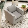 Decorative chair, comfortable gray single sofa chair, soft breathable seat cushion, soft cushion armchair