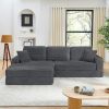 Left sofa seat,L shape Modular Sectional Sofa, Compressed Sectional Sofa Modern Minimalist Style Corduroy Couch,Unfold into a bed, Bedroom