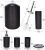 Bathroom Accessories Set 6 Piece Bath Ensemble Includes Soap Dispenser, Toothbrush Holder, Toothbrush Cup