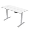 Electric Standing Desk Dual Motor 3 Stages Adjustable Height Desk with Two-Piece Tabletop Home Office Computer Workstation Sit Stand up Desk, 55 x 28