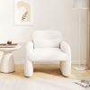 Modern Accent Chair with Waist Pillow and Armrests for Living Room Bedroom