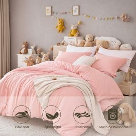 Three-piece Bedding Set With Solid Color Quilt Cover And Pillowcase, Three-piece Bedding Set - Super Soft Microfiber Hotel Series - Brushed Super (Option: 263cmx229cm 3pcs)