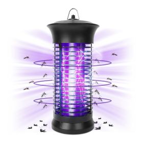1Pc Electric Bug Zapper Mosquito Killer UV Light Flying Zapper Insect Killer Lamps Pest Fly Trap Catcher Odorless Noiseless (Color: Black)