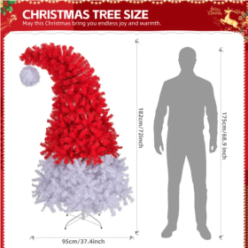 6 FT Santa Hat Style Pre-lit Christmas Tree (Option: Style1)