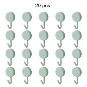 20pcs Self Adhesive Wall Hook Kitchen Bathroom Hook Strong Without Drilling Non-Marking Hook Door Towel Hanger Cute Hook Storage (Ships From: China, Color: 20pcs Blue)