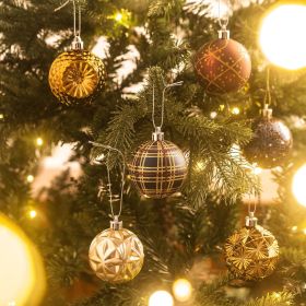 Ornaments for Christmas Trees, 16ct 2.36 Inches White and Silver Shatterproof Christmas Tree Decorations (Color: Copper Gold Purple)