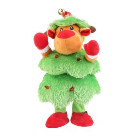 1Pc Penguin Or Elk Or Snowman Electric Dancing Singing Plush Toy Twisting Snowman Toy Talking Interactive Mimicking Funny Songs Wiggly Dance Kid (Option: Elk)