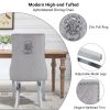Living Room Dining Chair Lion-Head Backrest Stainless Steel Legs Dining Chair Combining Comfort and Style