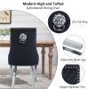 Living Room Dining Chair Lion-Head Backrest Stainless Steel Legs Dining Chair Combining Comfort and Style
